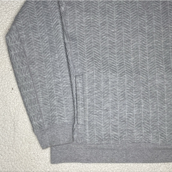 Prana Grey Herringbone Sweatshirt Size Large #O31 - Picture 7 of 8